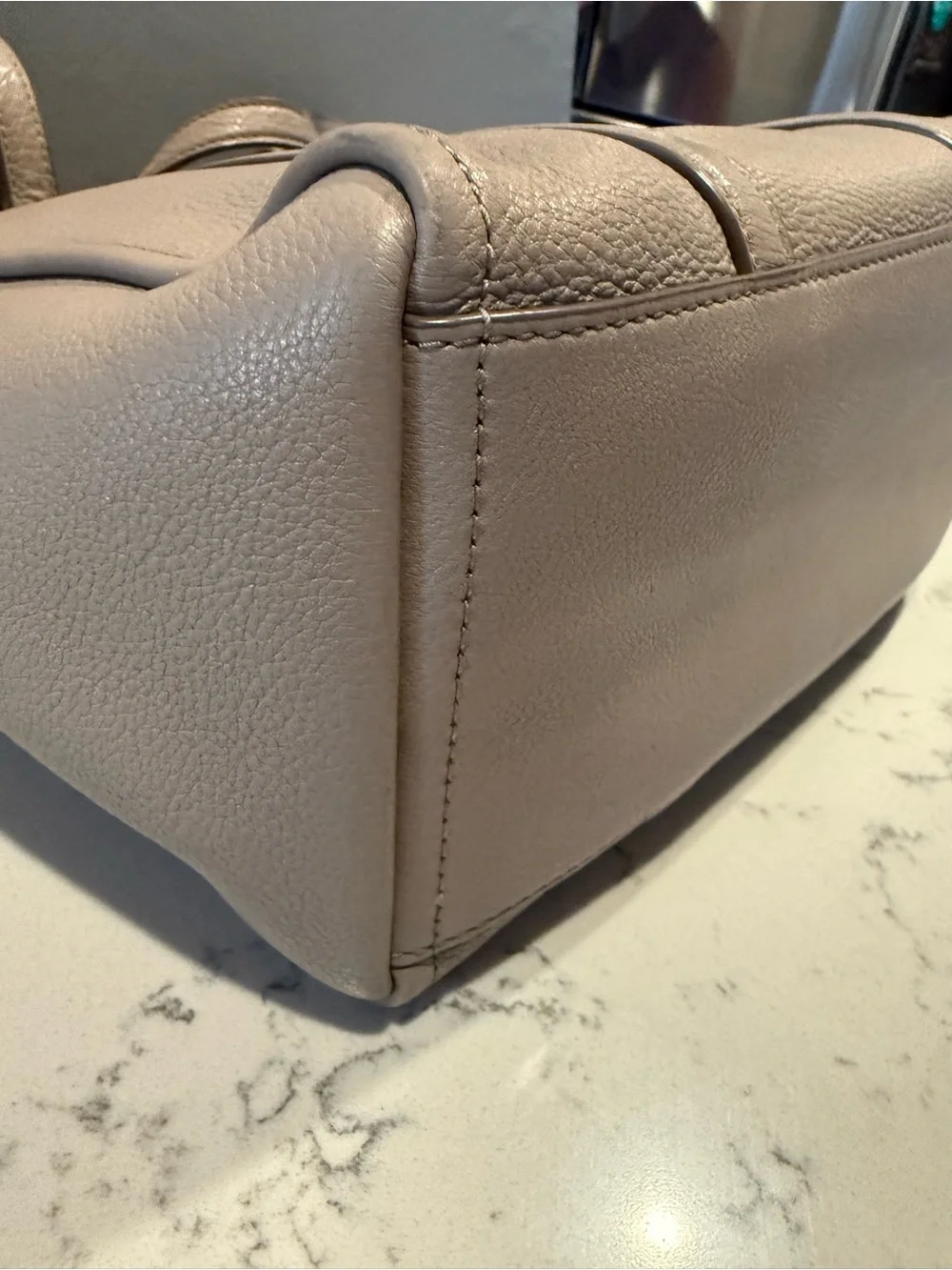 Marc Jacobs Stone Tote with Red Trim